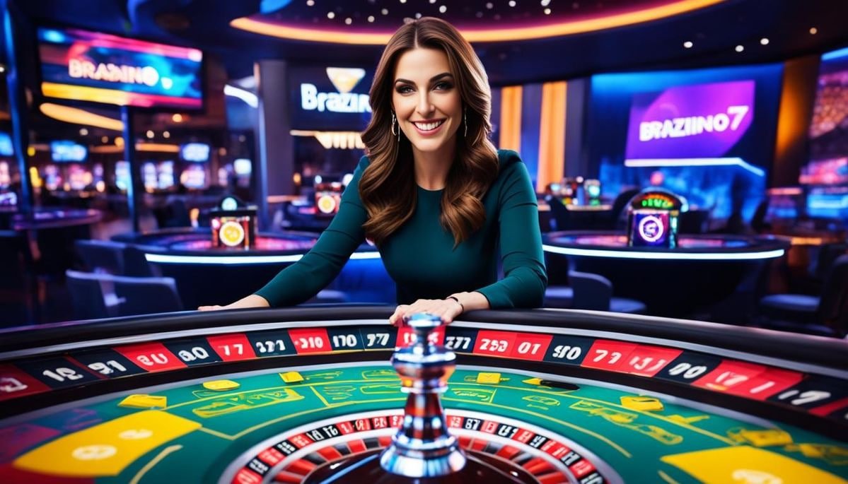 Studio Sic Bo live-dealer di oblivion menampilkan tiga dadu dalam cage dan dealer profesional